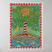 Boom bij het inspirerend poster van de rivier (Voorkant)