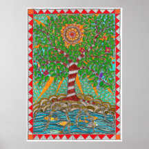 Boom bij het inspirerend poster van de rivier