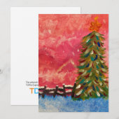 Boom bij schemering feestdagenkaart (Voorkant / Achterkant)