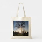 Boom bij zonsondergang tote bag (Achterkant)
