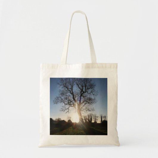 Boom bij zonsondergang tote bag (Voorkant)