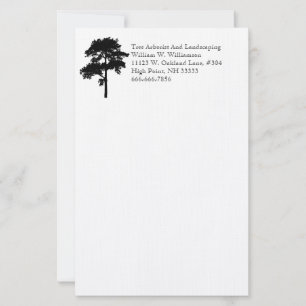 Boom Black Natuur Arborist Landscape Business Briefpapier