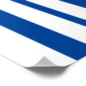 Boom blauw en wit van de ringbandfamilie poster (Hoek)