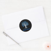 Boom Blauw Lint Diabetes Awareness Ronde Sticker (Envelop)