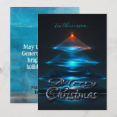 Boom Blauw Moderne Pret Kerstmis (Voorkant / Achterkant)