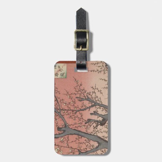 Boom bloesems pruimentuin Japans Bagagelabel (Voorkant verticaal)