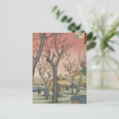 Boom bloesems pruimentuin Japans Briefkaart (Staand voorkant)