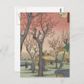 Boom bloesems pruimentuin Japans Briefkaart (Voorkant / Achterkant)