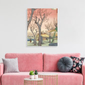 Boom bloesems pruimentuin Japans Canvas Afdruk (Insitu (Woonkamer))