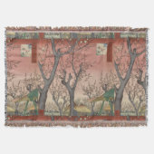 Boom bloesems pruimentuin Japans Deken (Voorkant)