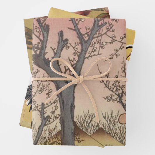 Boom bloesems pruimentuin Japans Inpakpapier Vel (In situ)