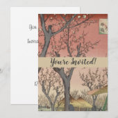 Boom bloesems pruimentuin Japans Kaart (Voorkant / Achterkant)