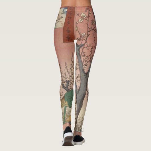 Boom bloesems pruimentuin Japans Leggings (Achterkant)