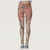 Boom bloesems pruimentuin Japans Leggings (Voorkant)