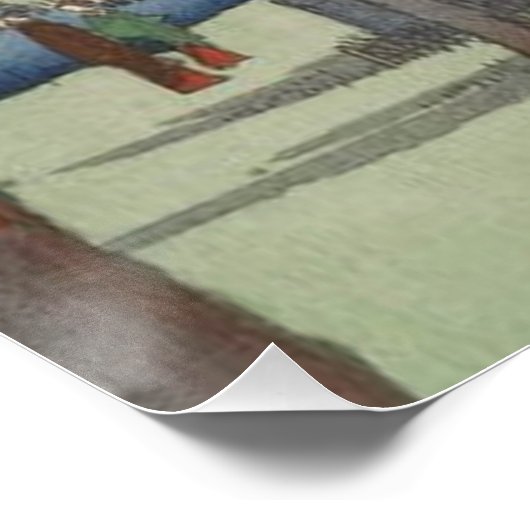 Boom bloesems pruimentuin Japans Poster (Hoek)