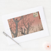 Boom bloesems pruimentuin Japans Rechthoekige Sticker (Envelop)