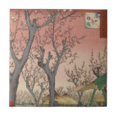 Boom bloesems pruimentuin Japans Tegeltje (Voorkant)