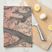 Boom bloesems pruimentuin Japans Theedoek (Quarter Fold)