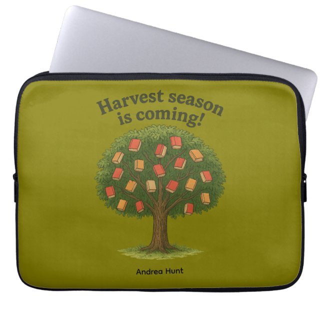 Boom Boek “Oogstseizoen” Laptop Sleeve (Voorkant)