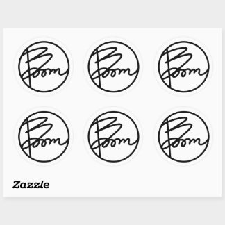Boom Boekomslagstickers Ronde Sticker