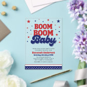 Boom Boom Baby 4 juli Patriottisch Baby shower Acryl Uitnodigingen (Insitu (Huwelijk))