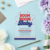 Boom Boom Baby 4 juli Patriottisch Baby shower Acryl Uitnodigingen (Insitu (Huwelijk))