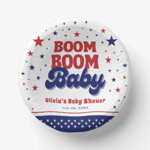 Boom Boom Baby 4 juli Patriottisch Baby shower Papieren Kommen