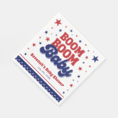 Boom Boom Baby 4 juli Patriottisch Baby shower Servet (Hoek)