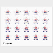 Boom Boom Baby 4 juli Patriottisch Baby shower Ster Sticker (Vel)