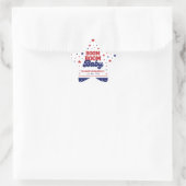 Boom Boom Baby 4 juli Patriottisch Baby shower Ster Sticker (Tas)