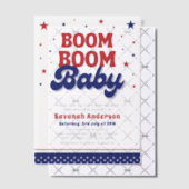 Boom Boom Baby 4 juli Patriottisch Baby shower Vellum Uitnodigingen (Offset (Uitnodiging))