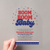 Boom Boom Baby 4 juli Patriottische Baby Shower