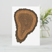 Boom boomstammen met dwarsdoorsnede Groeibomen Kaart (Staand voorkant)