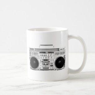 Boom Box Ghetto Blaster 80s 70s Cassette speler Koffiemok