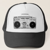 Boom Box Ghetto Blaster 80s 70s Cassette speler Trucker Pet (Voorkant)