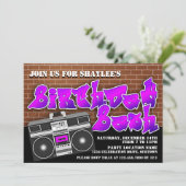 Boom box Hip Hop Birthday Party Kaart (Staand voorkant)