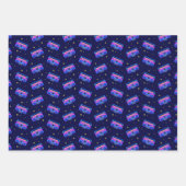 Boom Box Neon Pattern uit 1980 Inpakpapier Vel (Voorkant)