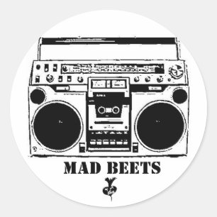 Boom Box Ronde Sticker