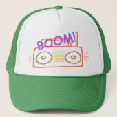 Boom Box Trucker Hat Trucker Pet (Voorkant)