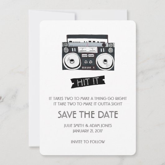 Boom Box Weddenschap - Sla de datum op Save The Date (Voorkant)