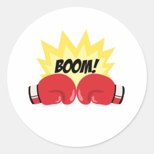 Boom Boxing Ronde Sticker