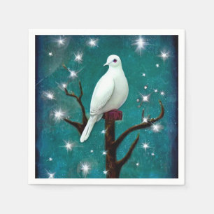 Boom Branch White Peace Dove Servet