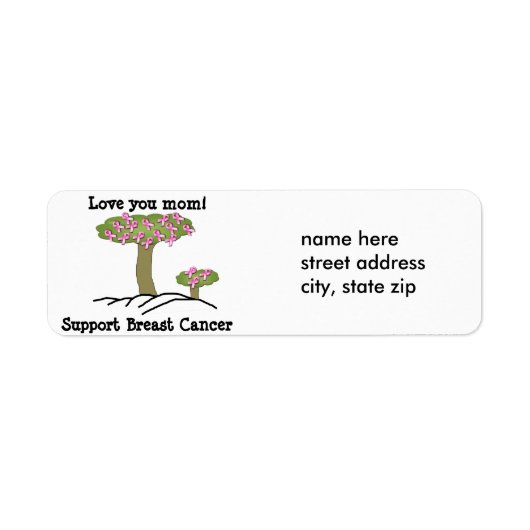 Boom Breast Cancer Address Label (Voorkant)