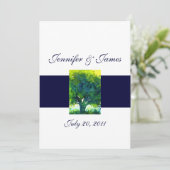 Boom bruiloft nodigt de marine terug kaart (Staand voorkant)