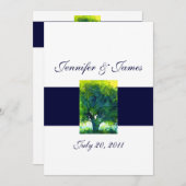 Boom bruiloft nodigt de marine terug kaart (Voorkant / Achterkant)