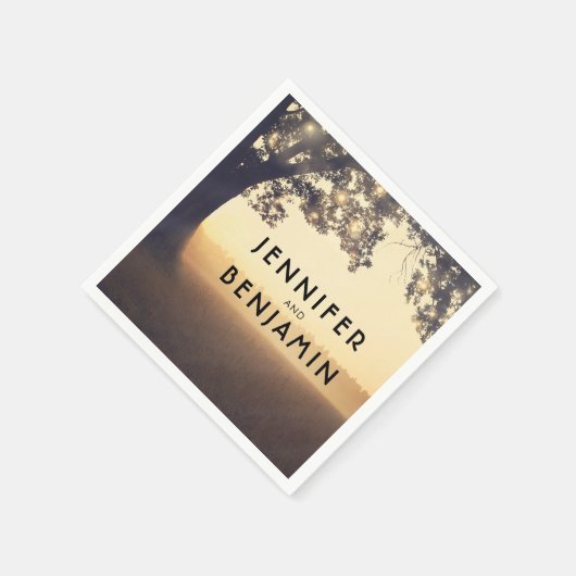 Boom bruiloft servet (Hoek)