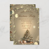 Boom, Cadeaus dennenappels Sterren Kerst Kaart (Voorkant / Achterkant)