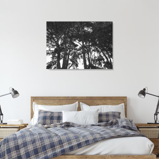 Boom Canopy II, Bute Park, Cardiff Canvas Afdruk (Insitu (Slaapkamer))