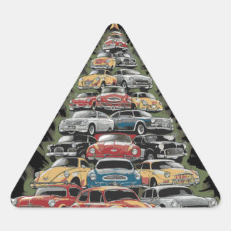 Boom Car Kerstboom Klassieke Auto's Spierauto's Sticker