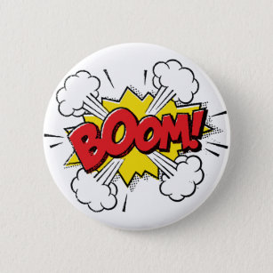 Boom Cartoon Design Ronde Button 5,7 Cm